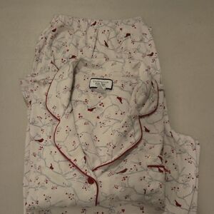 Charming Cream and Red Women's Pajama Set